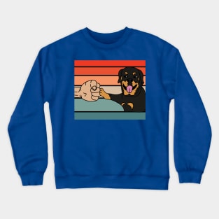 Best Retro Dog Owner Of All Time Crewneck Sweatshirt